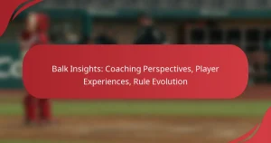 Balk Insights: Coaching Perspectives, Player Experiences, Rule Evolution