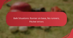 Balk Situations: Runner on base, No runners, Pitcher errors